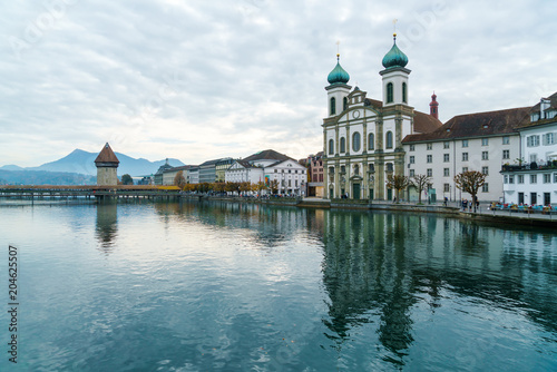 Jesuit Church (1667-1673) first large baroque church north from Alps, Lucerne, Switzerland