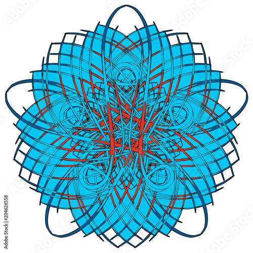 Arabic Colorful Mandala. Ethnic tribal ornaments