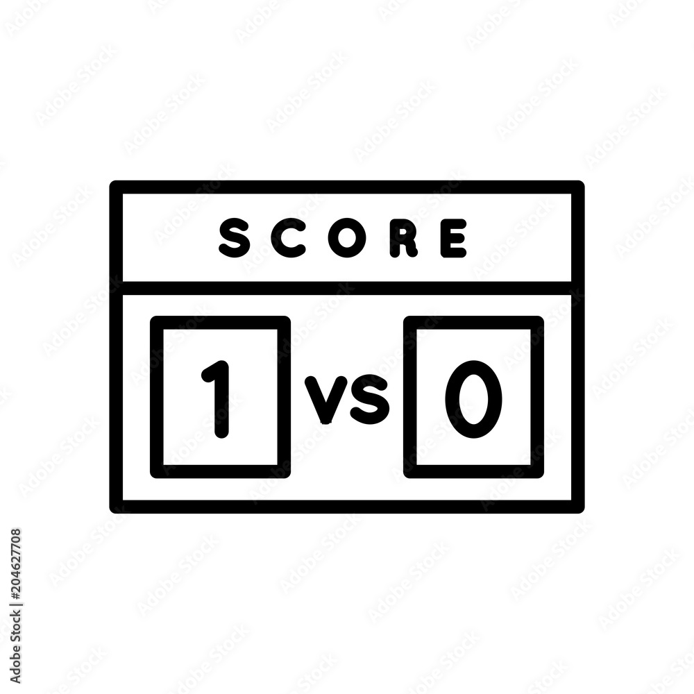 football score board icon. simple illustration outline style sport symbol. football score board icon. simple illustration outline style sport symbol.