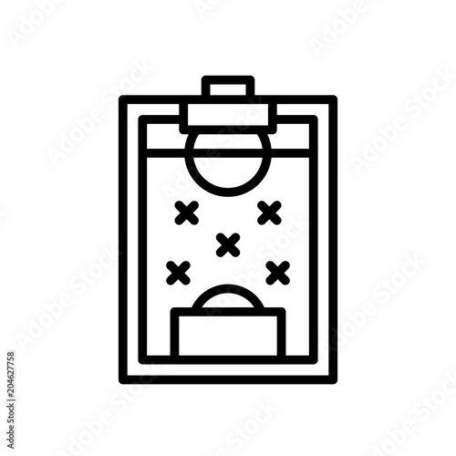 football formation strategy icon. simple illustration outline style sport symbol.