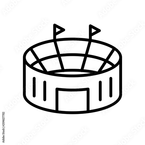 football stadium icon. simple illustration outline style sport symbol.