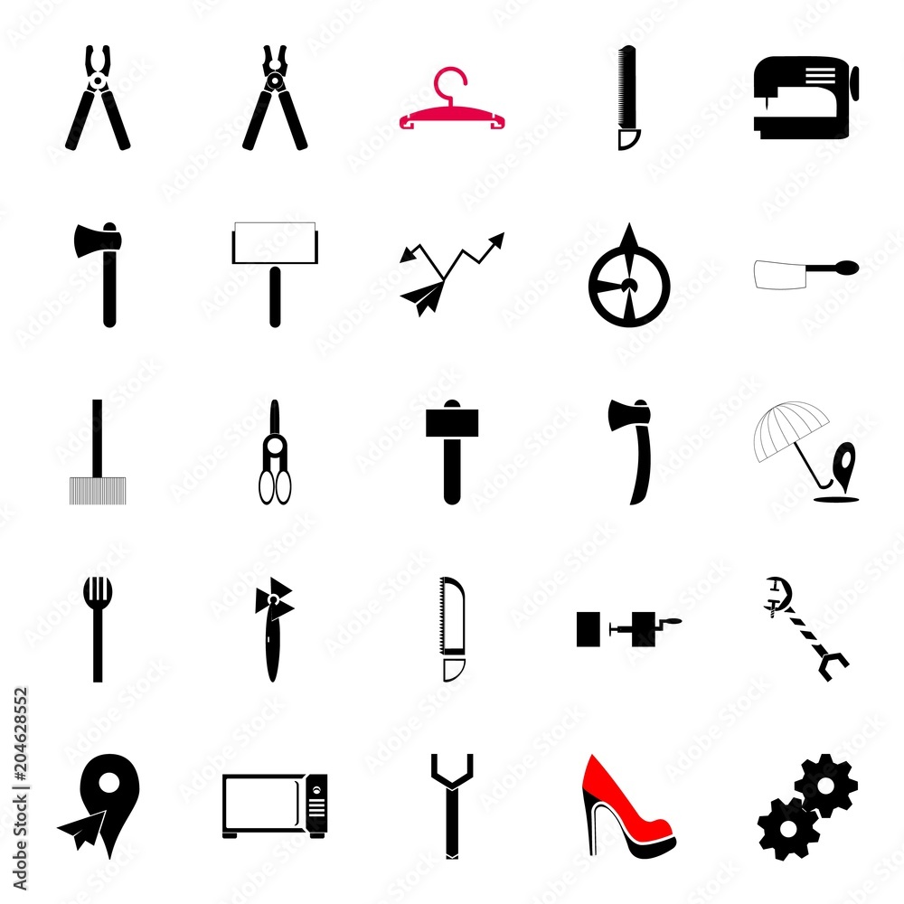 Fototapeta premium instruments and tools icons set
