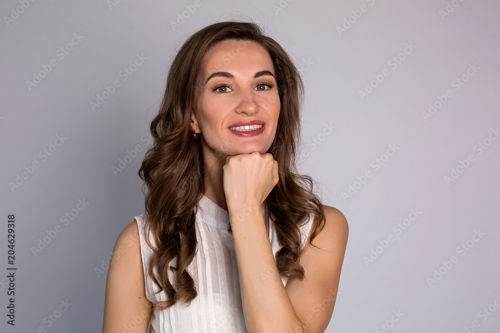 young woman makes herself a massage complex of exercises young woman makes herself a massage complex of exercises