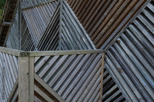 Wooden wall of a wood house.