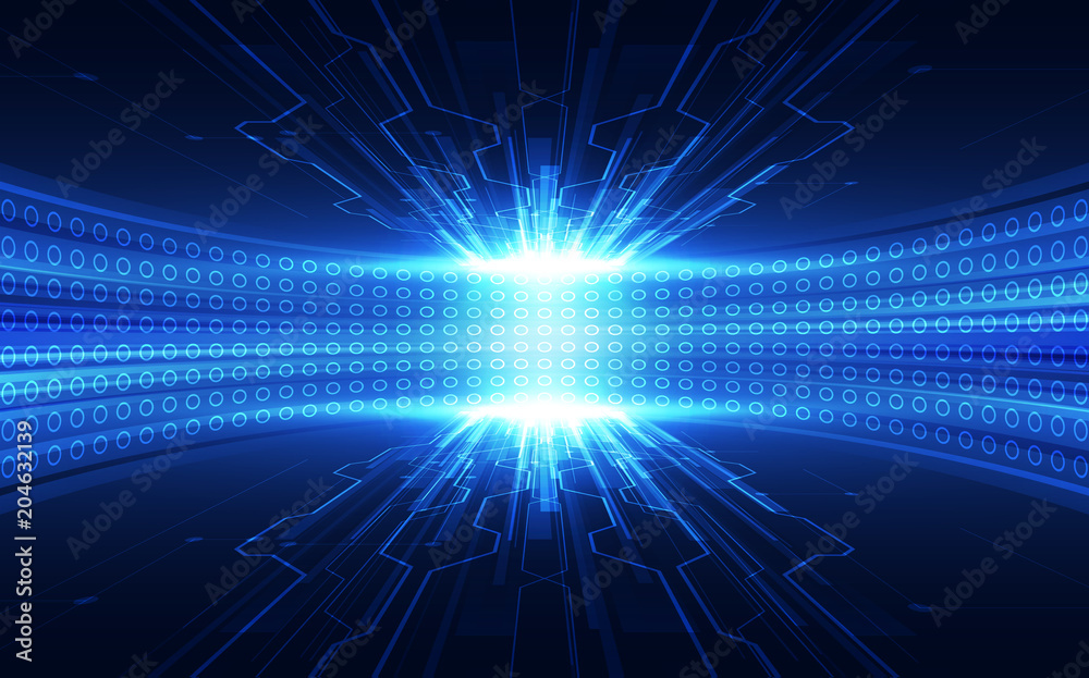 Vector Abstract futuristic high speed, Illustration high digital technology blue color background concept Vector Abstract futuristic high speed, Illustration high digital technology blue color background concept