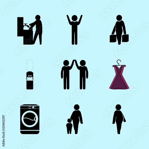 icons about Human with vector, isolated, home, sweet and motherly