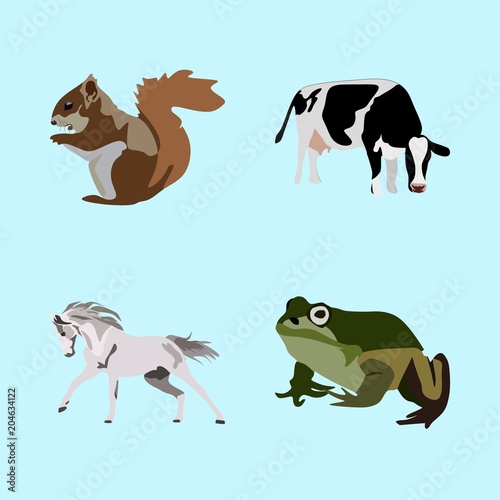 icons about Animal with farm  tail  animals  jumping and art