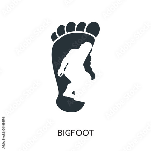 bigfoot logo isolated on white background , colorful vector icon, brand sign & symbol for your business