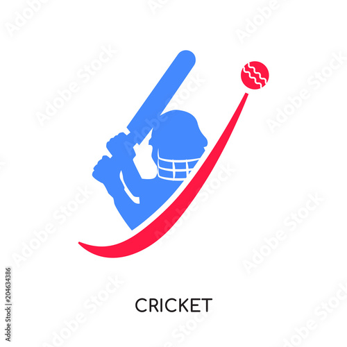 cricket logo design isolated on white background , colorful vector icon, brand sign & symbol for your business