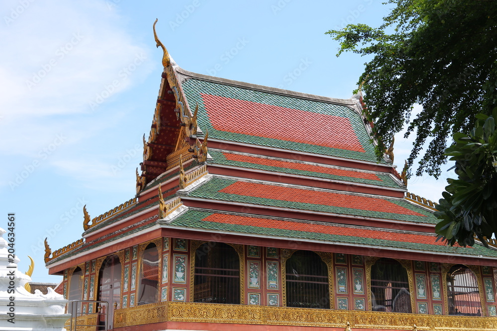 美しい　ゴールデンマウンテン寺　タイ　バンコク　有名観光地