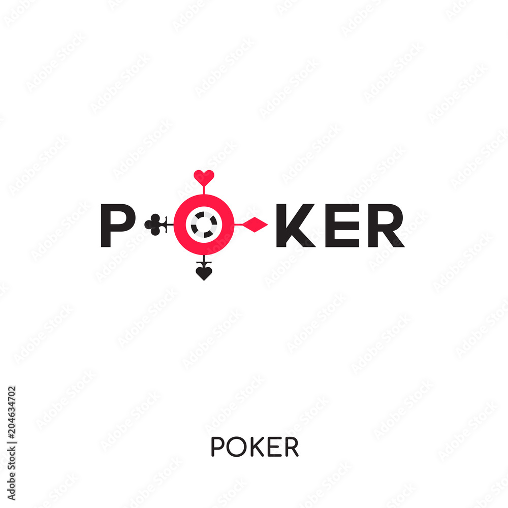 logo poker vector icon isolated on white background, colorful brand sign & symbol for your business logo poker vector icon isolated on white background, colorful brand sign & symbol for your business