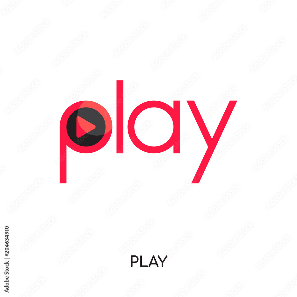 play logo images isolated on white background , colorful brand sign & symbol for your business play logo images isolated on white background , colorful brand sign & symbol for your business
