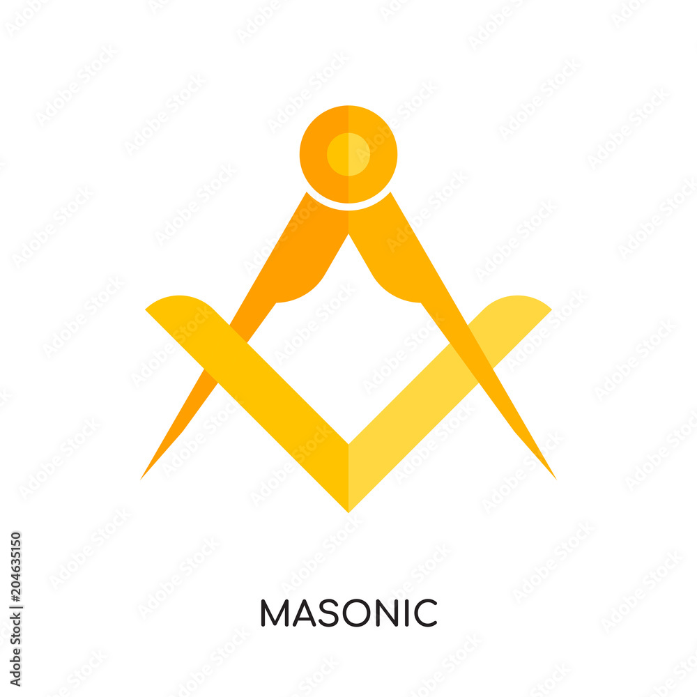 masonic logo vector icon isolated on white background, colorful brand ...