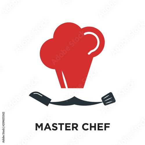 master chef logo isolated on white background , colorful vector icon, brand sign & symbol for your business