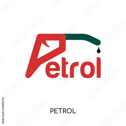 petrol logo vector icon isolated on white background, colorful brand sign & symbol for your business