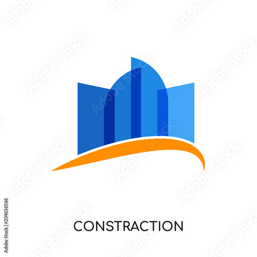 constraction logo isolated on white background , colorful vector icon, brand sign & symbol for your business