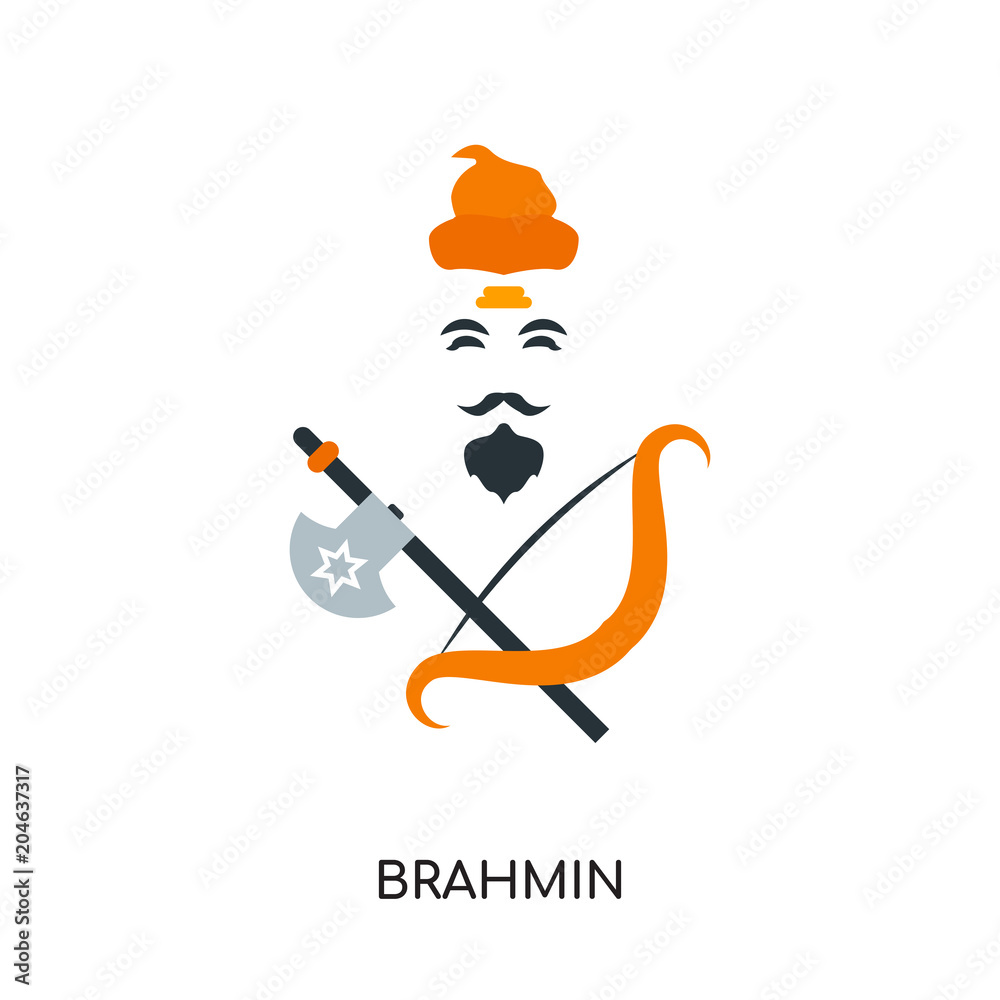 brahmin logo isolated on white background , colorful vector icon, brand  sign & symbol for your business Stock Vector | Adobe Stock