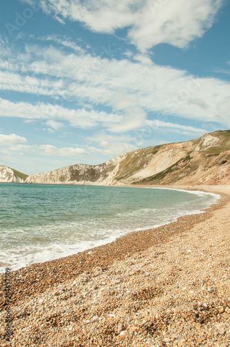 Jurassic coast of Dorset in the summertime.