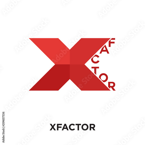 xfactor logo isolated on white background , colorful vector icon, brand sign & symbol for your business photo