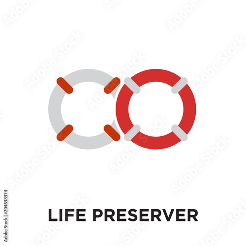 life preserver logo isolated on white background , colorful vector icon, brand sign & symbol for your business