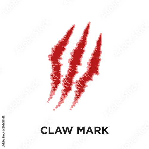 claw mark logo isolated on white background , colorful vector icon, brand sign & symbol for your business