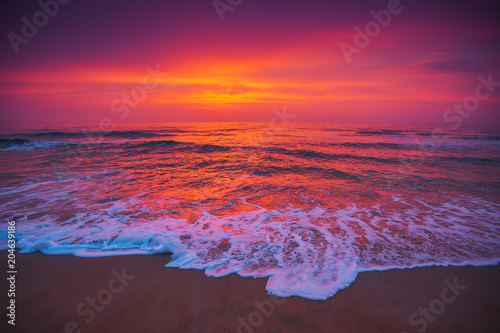 Fototapeta Naklejka Na Ścianę i Meble -  Beautiful sunrise over the sea. Natural background.