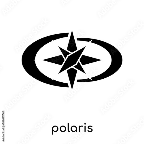 polaris symbol isolated on white background , black vector sign and symbols photo