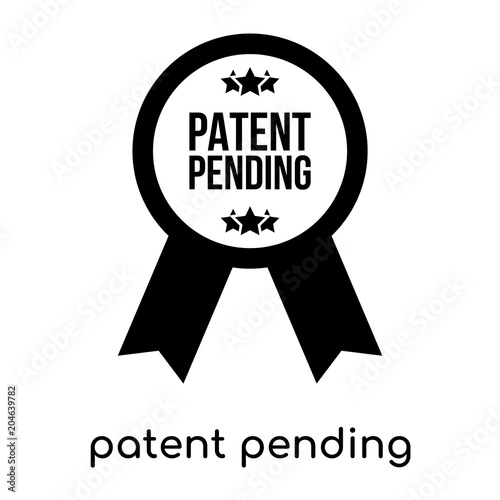 patent pending symbol isolated on white background , black vector sign and symbols