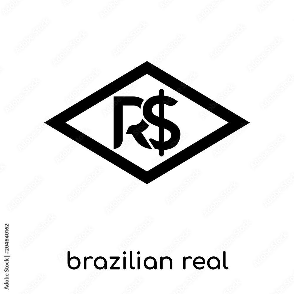 brazilian real symbol isolated on white background , black vector sign and symbols brazilian real symbol isolated on white background , black vector sign and symbols