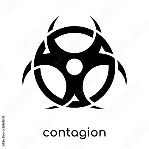 contagion symbol isolated on white background , black vector sign and symbols