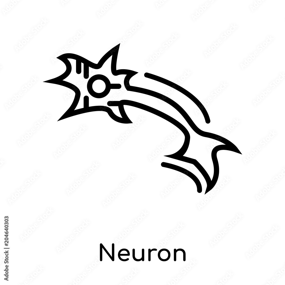 Neuron icon isolated on white background , black outline sign, linear modern symbol Neuron icon isolated on white background , black outline sign, linear modern symbol
