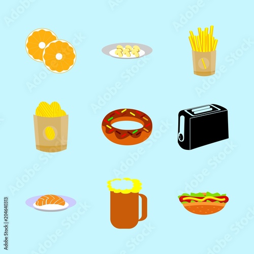 icons about Food with junk, menu, lime, tasty and freshness