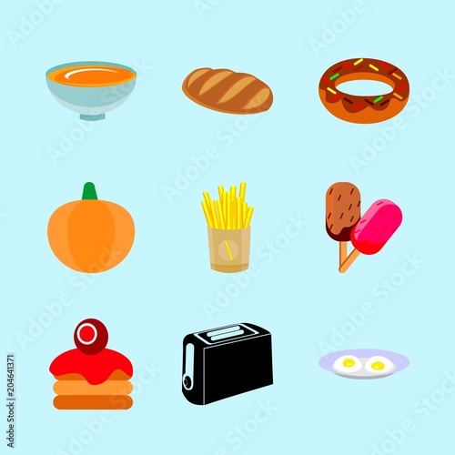 icons about Food with free, potato, bakery, fresh and big photo