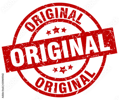 original round red grunge stamp