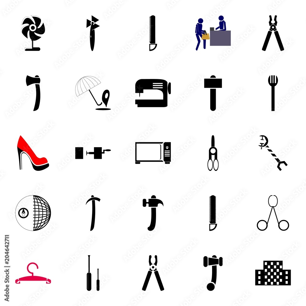 Fototapeta premium instruments and tools icons set