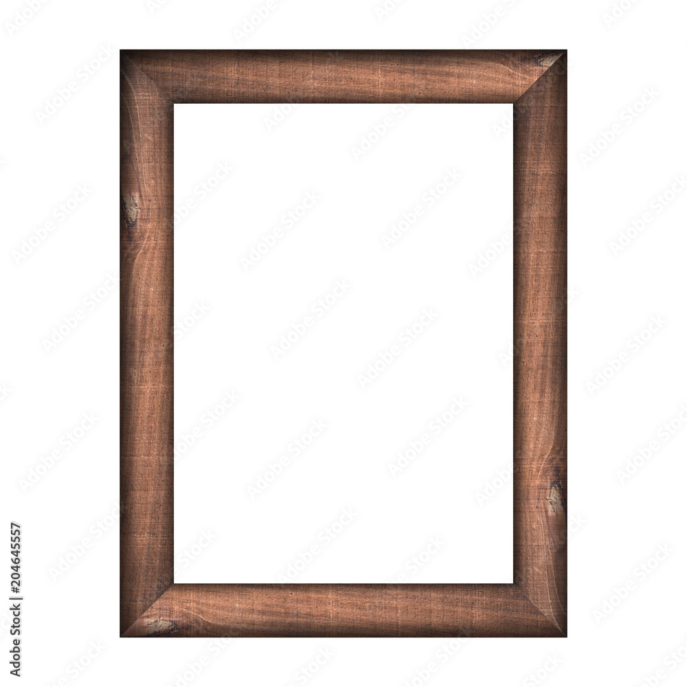 wooden frame with isolated white background. for A4 image or text. wooden frame with isolated white background. for A4 image or text.