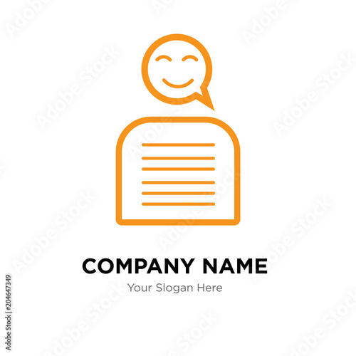 chatbot company logo design template, colorful vector icon for your business, brand sign and symbol