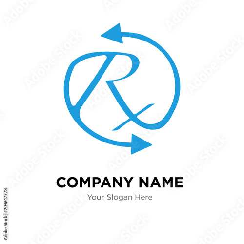 rx company logo design template, colorful vector icon for your business, brand sign and symbol