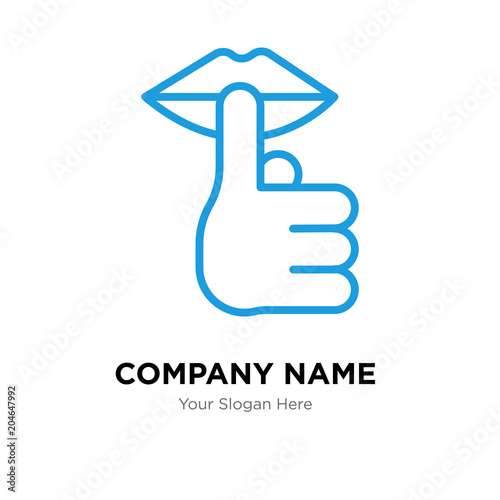 hush company logo design template, colorful vector icon for your business, brand sign and symbol