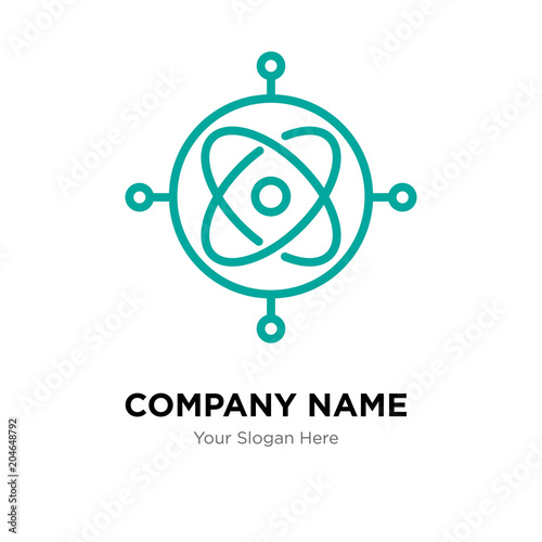 gyroscope company logo design template, colorful vector icon for your business, brand sign and symbol