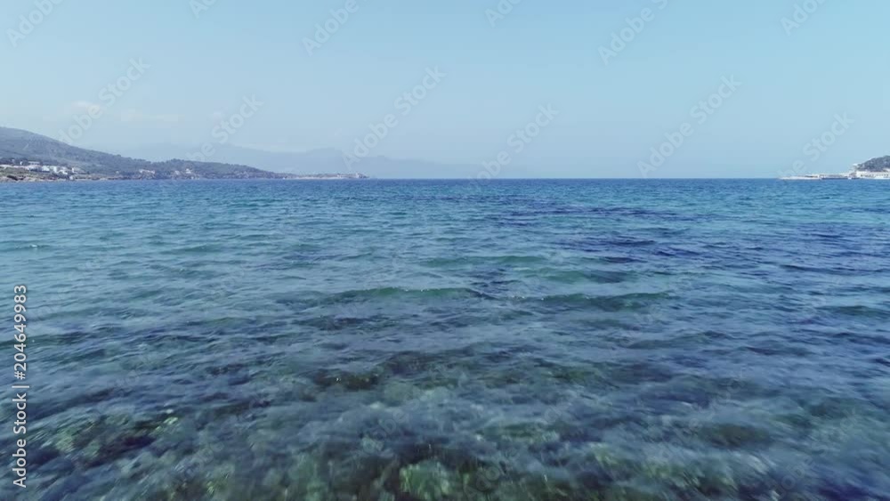 Aerial drone view flying over the sea Aerial drone view flying over the sea