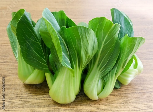 Photography Fresh Green Bok Choy on A Table