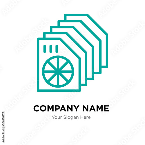 heat sink company logo design template, colorful vector icon for your business, brand sign and symbol
