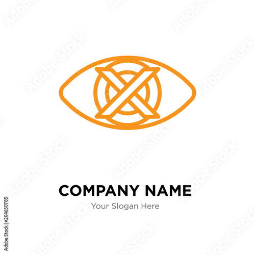 discreet company logo design template  colorful vector icon for your business  brand sign and symbol