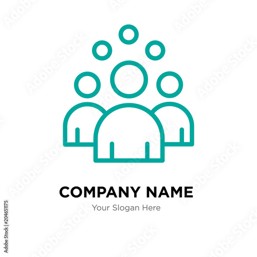 headcount company logo design template, colorful vector icon for your business, brand sign and symbol