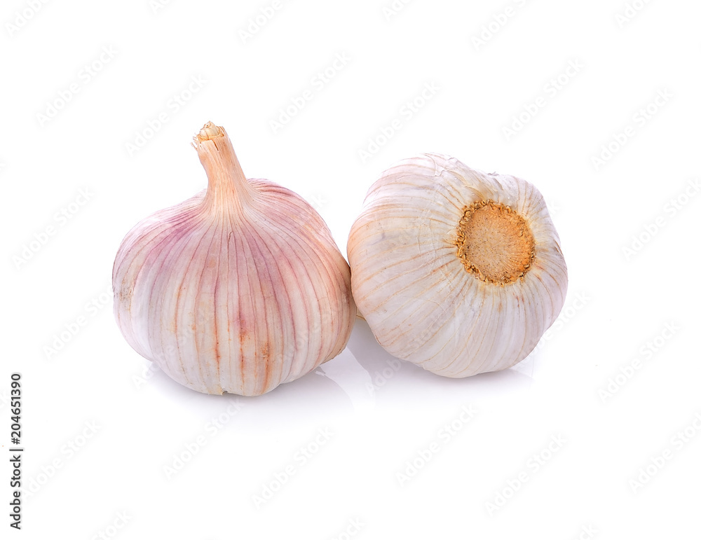 garlic isolated on white background garlic isolated on white background