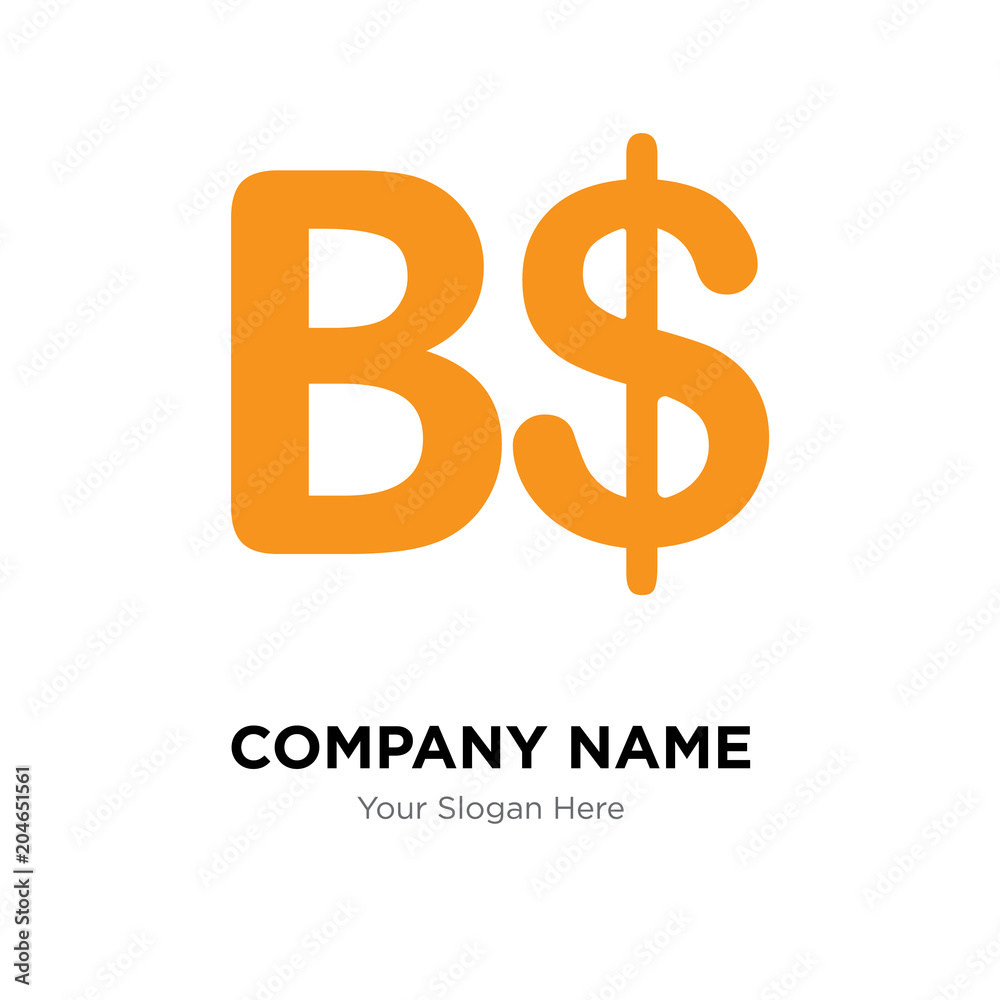 Obraz premium Bahamas currency company logo design template, colorful vector icon for your business, brand sign and symbol