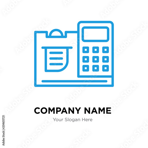 Cashier company logo design template, colorful vector icon for your business, brand sign and symbol