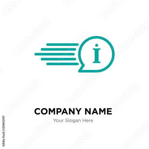 quick facts company logo design template, colorful vector icon for your business, brand sign and symbol