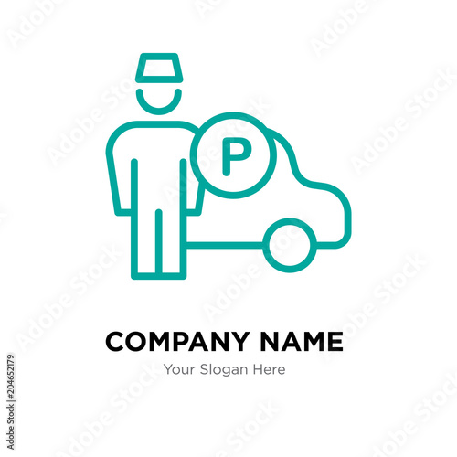 valet company logo design template, colorful vector icon for your business, brand sign and symbol